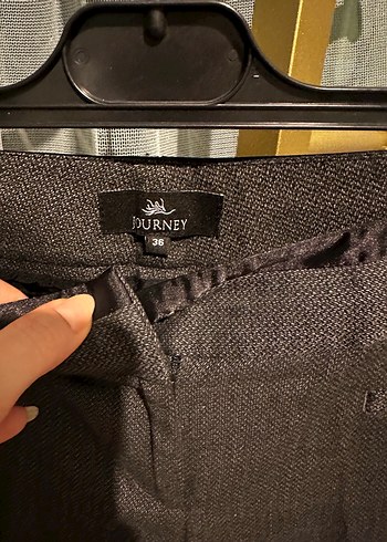 Kadın Kahverengi Kemerli Kumaş Pantolon - Görsel 2