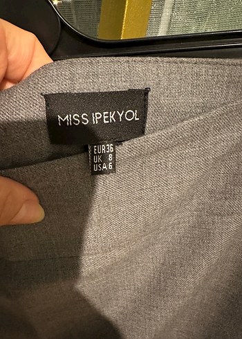 Gri Kadın Midi etek