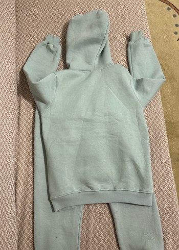 Mint yeşili Kapüşonlu kız çocuk Eşofman Takımı - Görsel 7