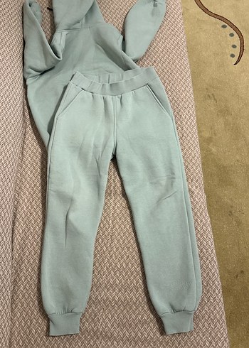 Mint yeşili Kapüşonlu kız çocuk Eşofman Takımı - Görsel 2