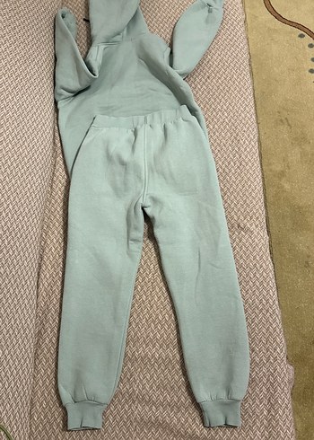 Mint yeşili Kapüşonlu kız çocuk Eşofman Takımı - Görsel 4