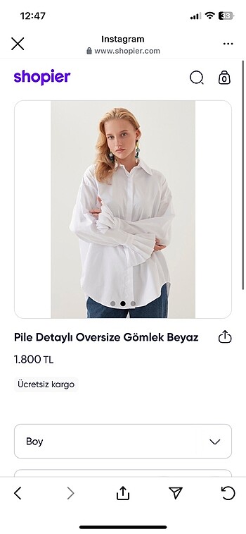 Pileli gömlek