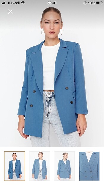 Mavi Blazer Ceket