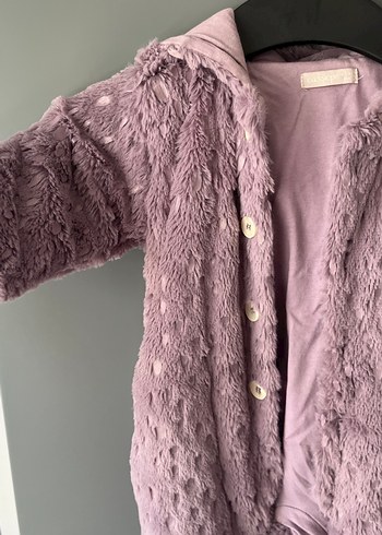 Kürklü Mor Bebek Tulumu - Görsel 2