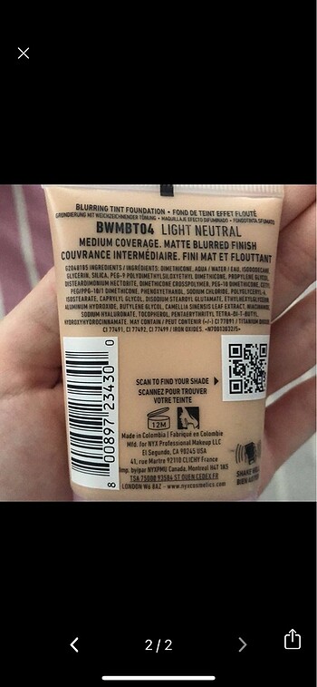 NYX Nyx blur fondöten