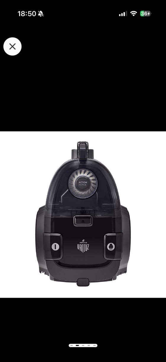 Siyah Gri Torbasız Elektrikli Süpürge - Görsel 2