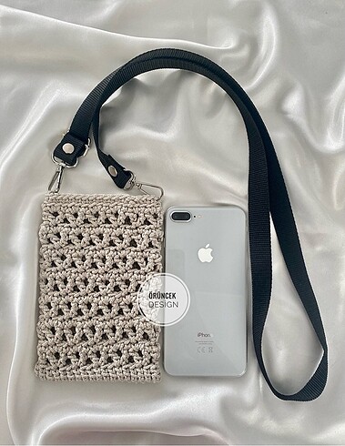 Örme telefon çantası