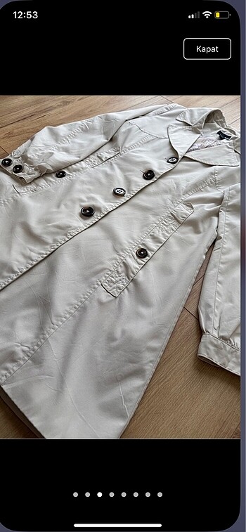 xs Beden camel Renk H&M Trençkot