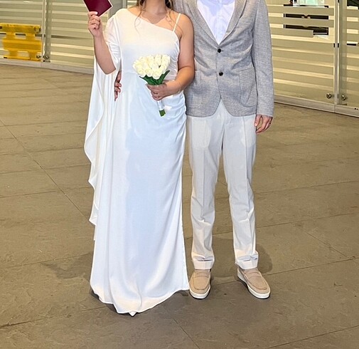 l Beden beyaz Renk Beyaz nikah elbise
