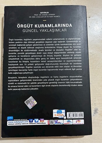 Örgüt Kuramlarında Güncel Yaklaşımlar Kitabı - Görsel 2