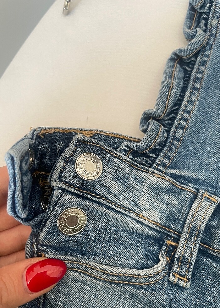 Kız Çocuk Kot Tulum Salopet H&M - Görsel 4