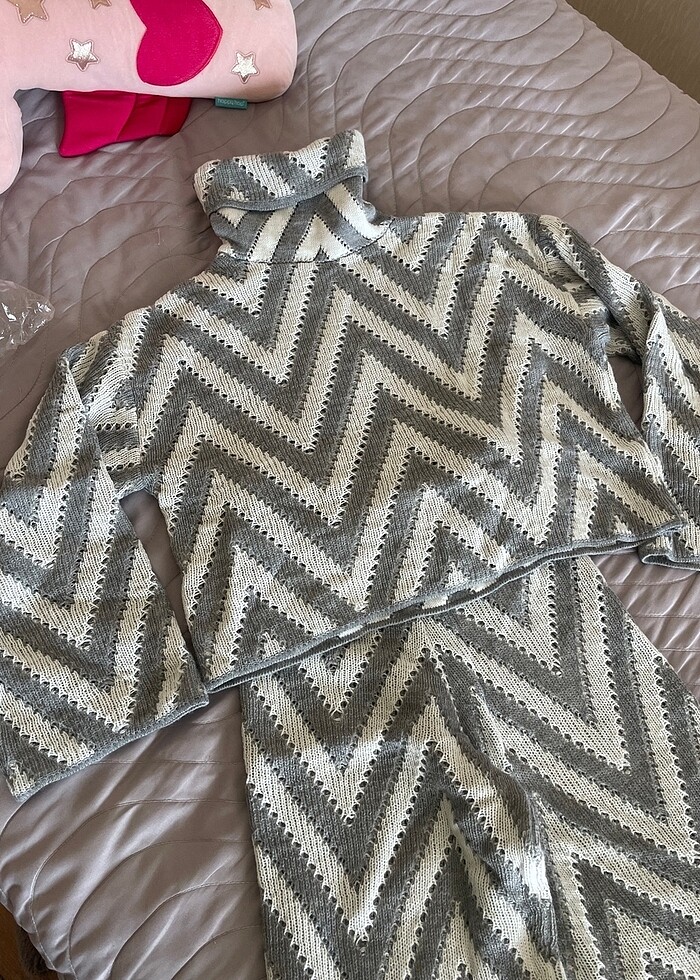 Çizgili Triko Takım - Görsel 2