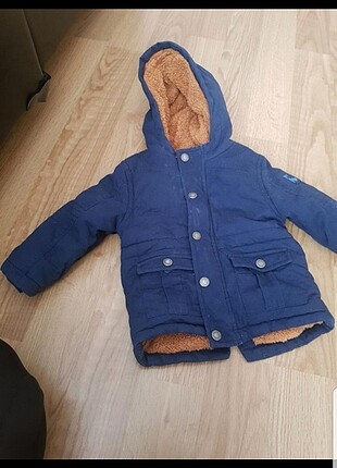 12-18 Ay Beden lacivert Renk İçi kürklü bebek mont