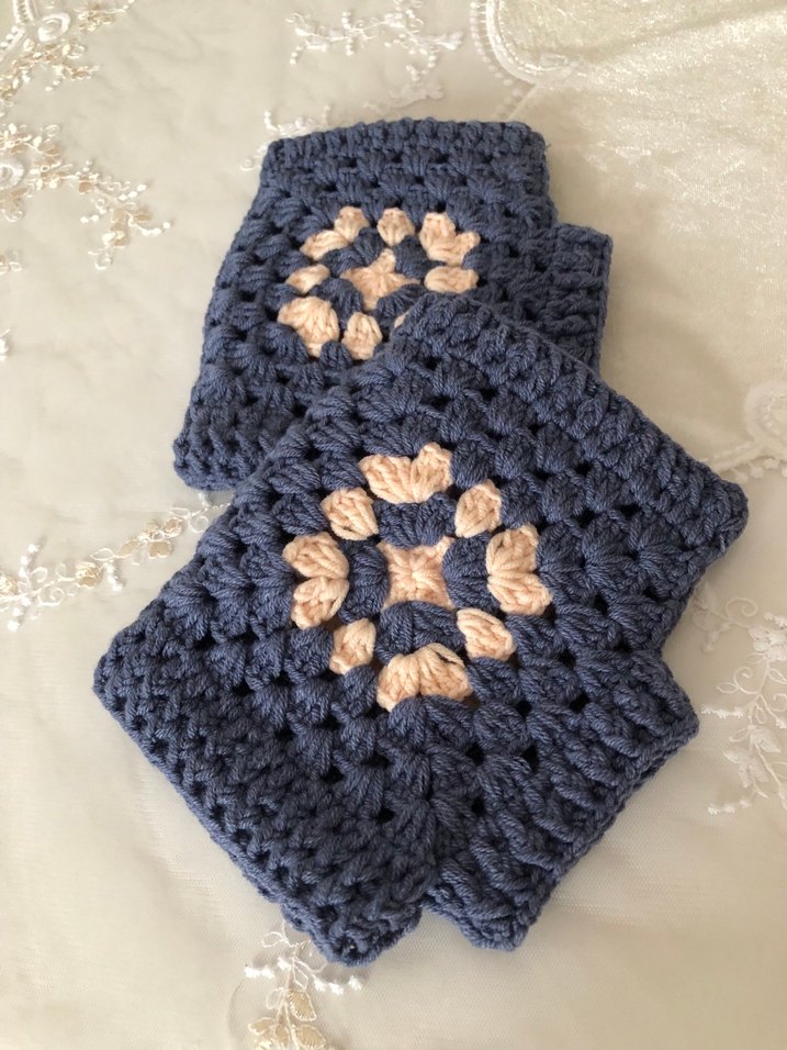 Kadın Bohem Örgü Parmaksız Eldiven - Görsel 3