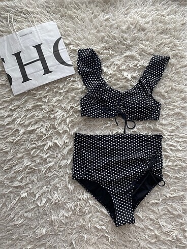 Oysho Puantiyeli Yüksek Bel Bikini Takımı