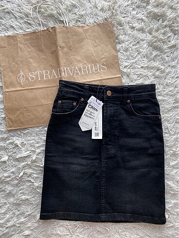Stradivarius High Waist Jean Skirt
