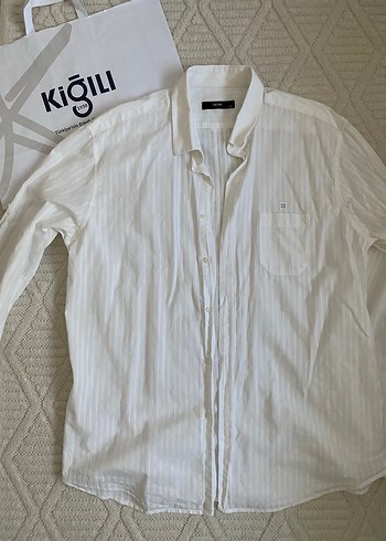 Avva Pamuklu Uzun Kollu Beyaz Gömlek - Görsel 2