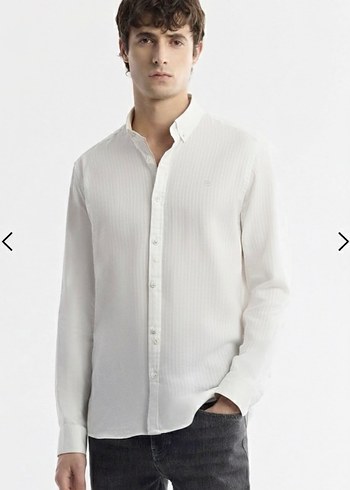 Avva Pamuklu Uzun Kollu Beyaz Gömlek - Görsel 10