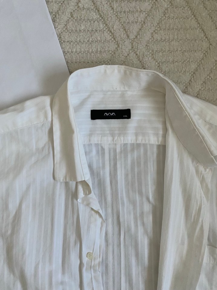 Avva Pamuklu Uzun Kollu Beyaz Gömlek - Görsel 5