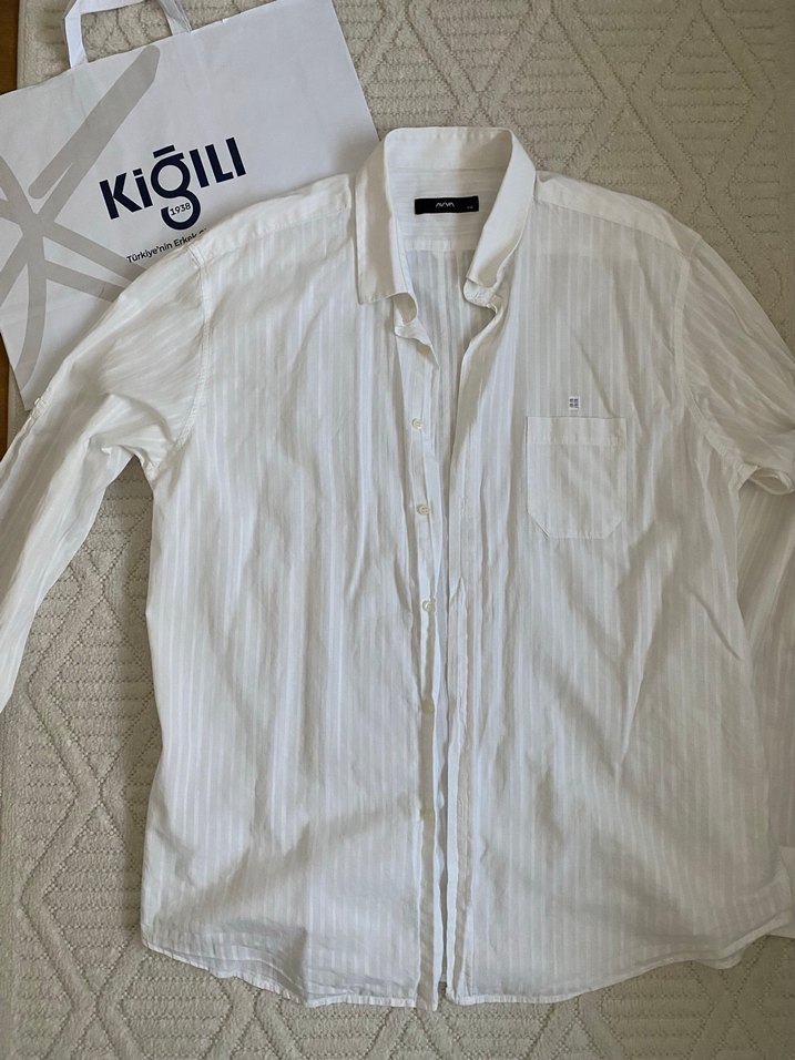 Avva Pamuklu Uzun Kollu Beyaz Gömlek - Görsel 2