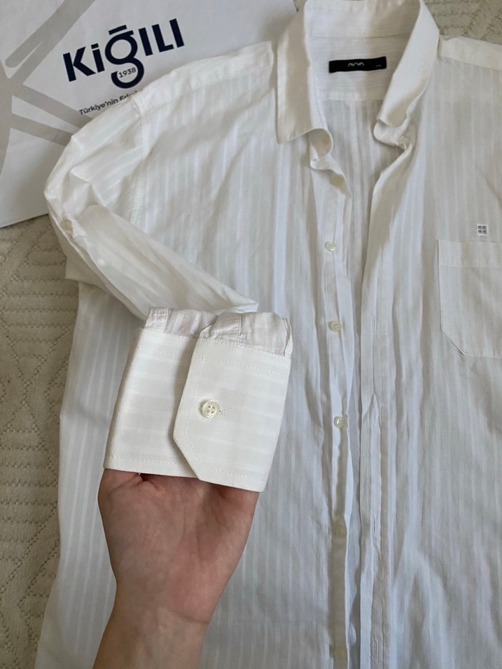 Avva Pamuklu Uzun Kollu Beyaz Gömlek - Görsel 3