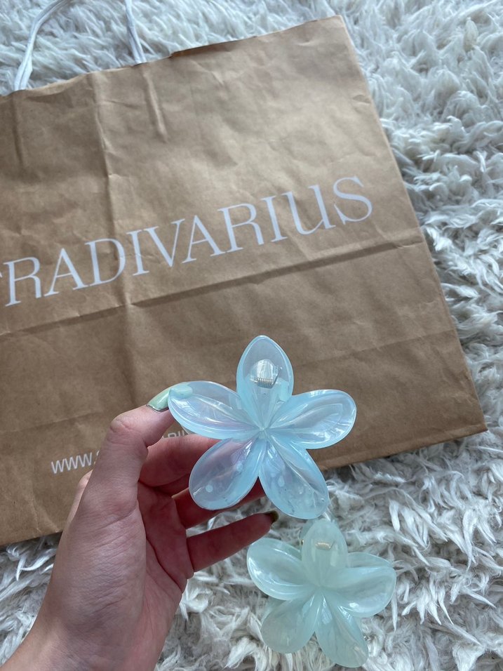 Lotus Mavi Çiçek Toka - Görsel 2