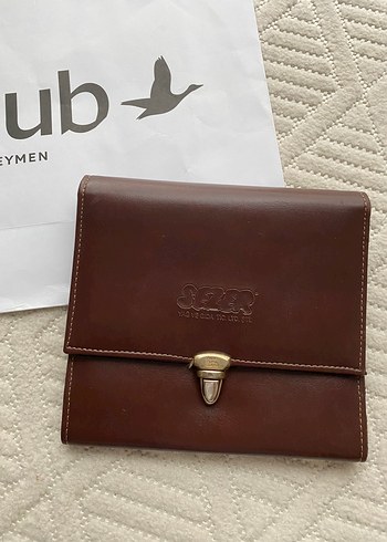 American Vintage Vintage 100 Hakiki Deri Kadin Evrak Cantasi Portfoy
