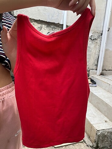 xs Beden kırmızı Renk Kalın askılı bluz