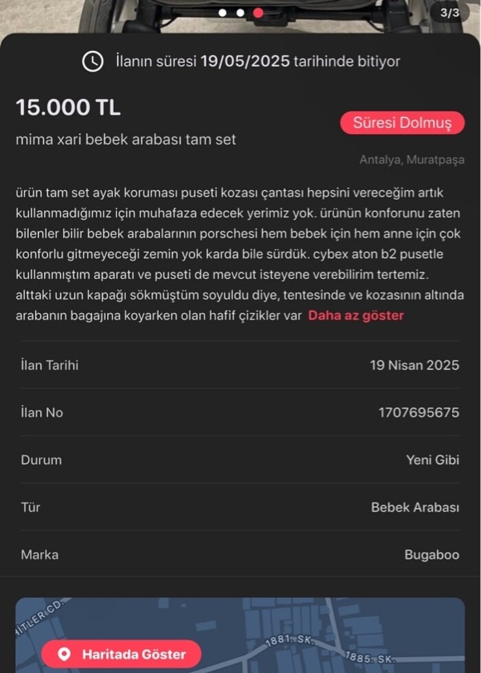 Mima xari bebek arabası - Görsel 5