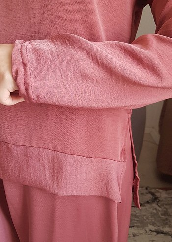 Bordo Salaş Kadın Uzun ikili takım - Görsel 6