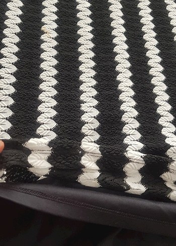 Gri Beyaz Çizgili Kadın Triko Tunik - Görsel 6