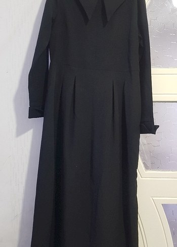 Siyah  Uzun Kollu Uzun Elbise - Görsel 9