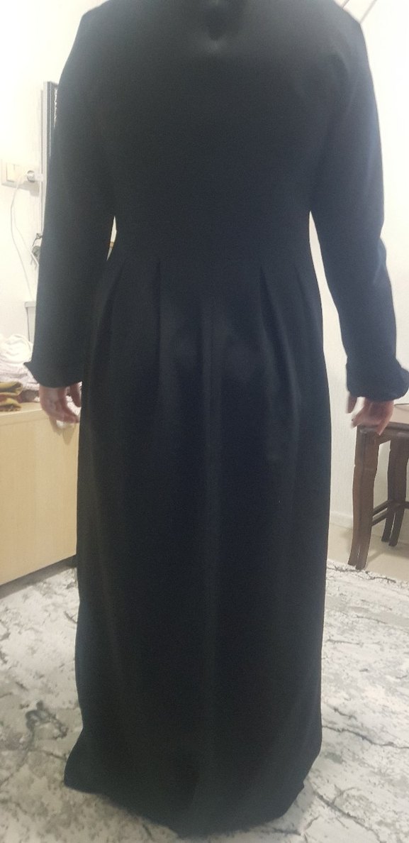 Siyah  Uzun Kollu Uzun Elbise - Görsel 4