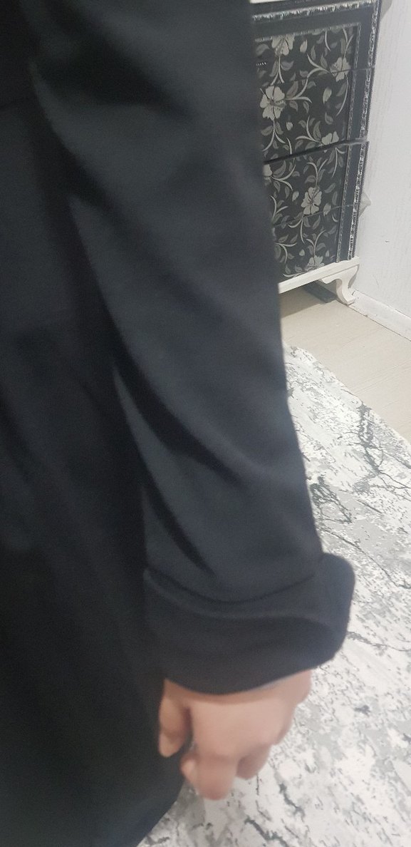 Siyah  Uzun Kollu Uzun Elbise - Görsel 2