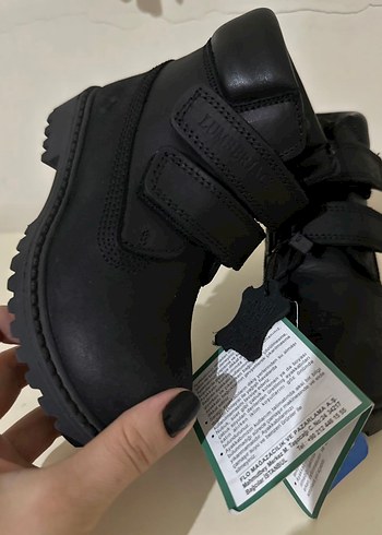 26 Beden Lumberjack Çocuk Siyah Tokalı Kauçuk Bot