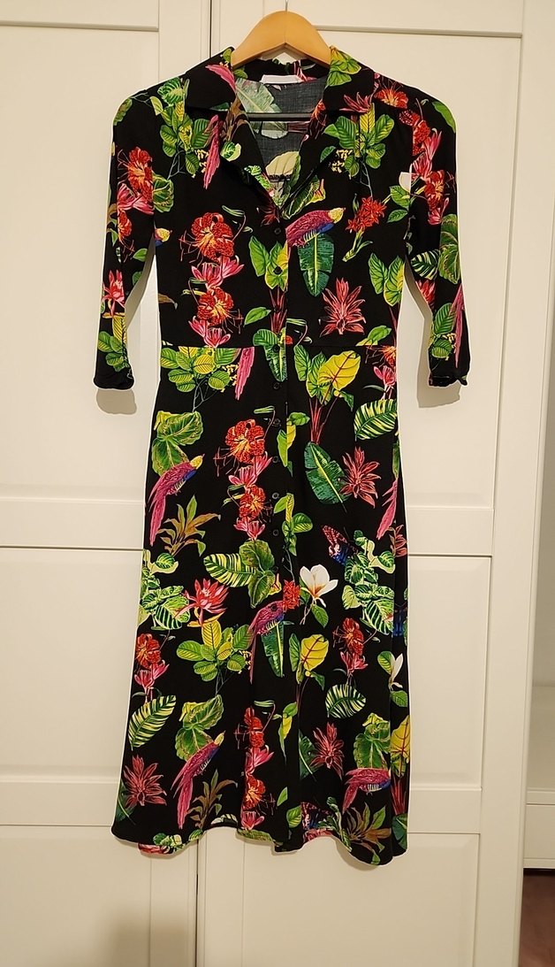 Mango Çiçek Desenli Uzun Elbise - Görsel 2