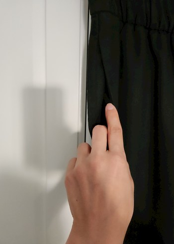 Siyah Kemerli Salaş Yüksek Bel Kumaş Pantolon - Görsel 6