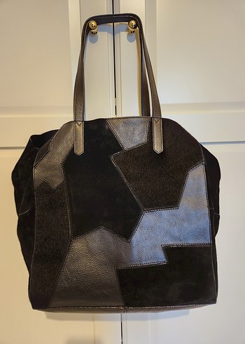 Zara Siyah Gerçek Deri Kadın Çanta - Görsel 4