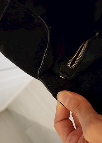 Zara Siyah Gerçek Deri Kadın Çanta - Görsel 7