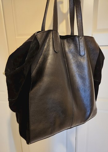 Zara Siyah Gerçek Deri Kadın Çanta - Görsel 3