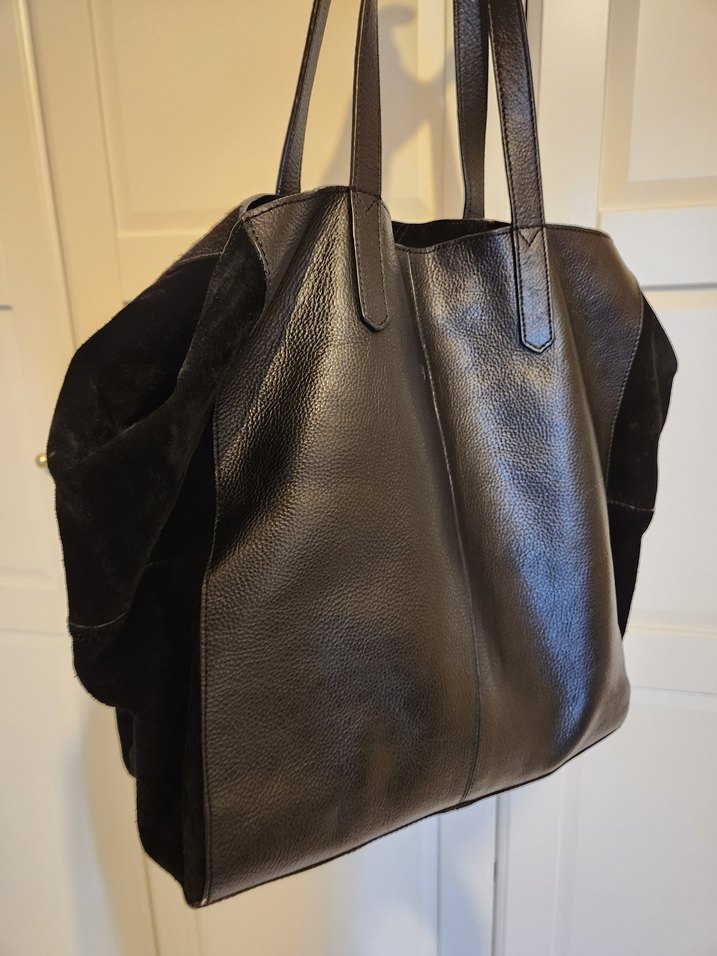 Zara Siyah Gerçek Deri Kadın Çanta - Görsel 3