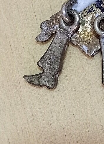  Beden gri Renk Gümüş palyaço kolye
