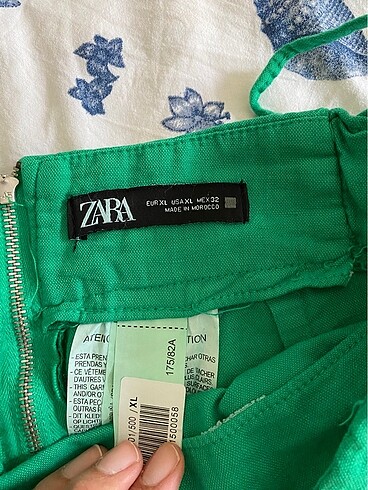 xl Beden Zara yeşil keten elbise