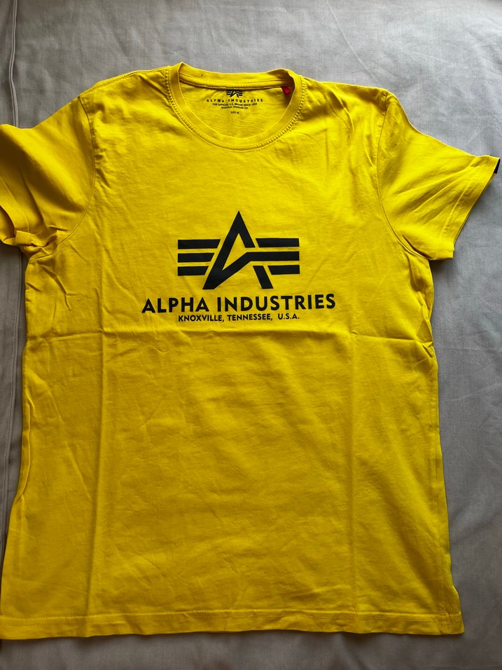 Alpha Industries Turuncu Baskılı Erkek Tişört - Görsel 2