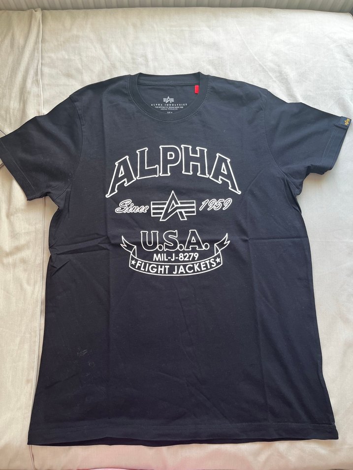 Alpha Industries Turuncu Baskılı Erkek Tişört - Görsel 5