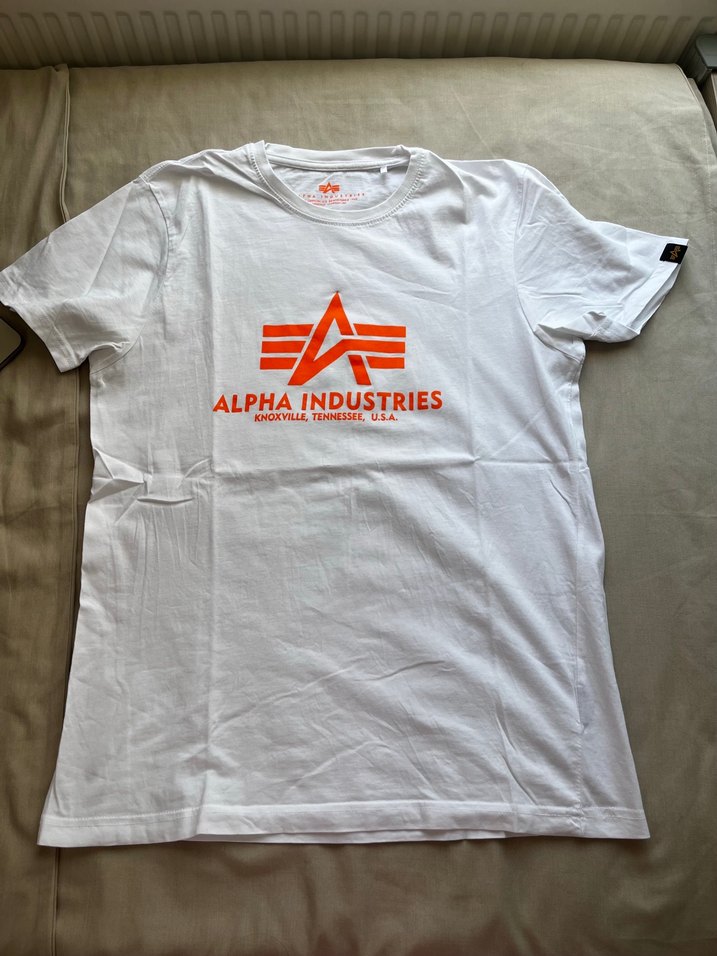 Alpha Industries Turuncu Baskılı Erkek Tişört - Görsel 3