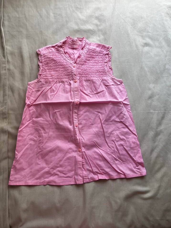 Pembe Nakışlı Kız çocuk Bluz - Görsel 3