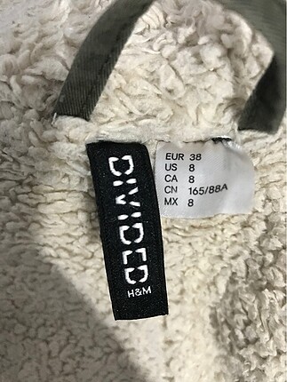 38 Beden asker yeşili parka mont h&m