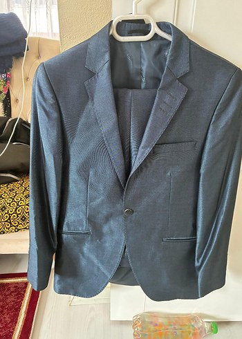 Gri Erkek Ofis Takımı, Normal Kesim, Düğmeli - Görsel 2