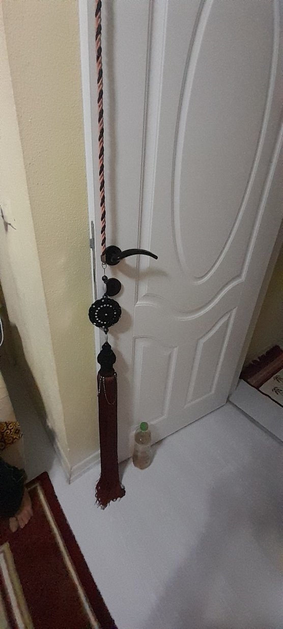 Bordo Nakışlı Perde Püskülü - Görsel 3